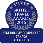 2015 - Best Holiday Company to Canada (Large) 2016 - Silver Best Holiday Company to Canada (Large)